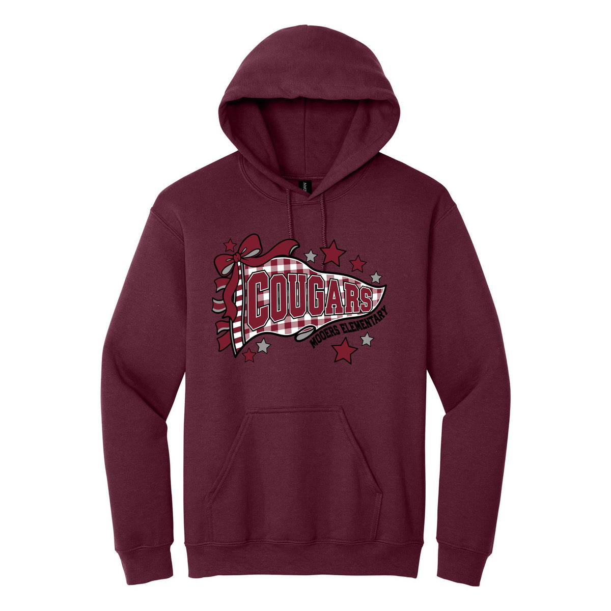 Cobras Teacher Hoodie — Maroon, Logo 3, front