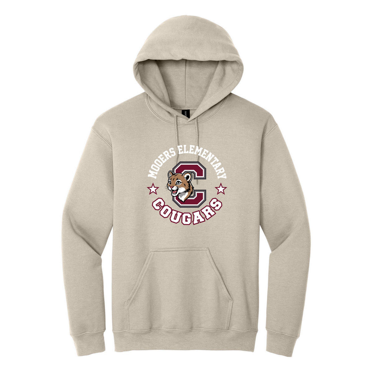 Cobras Teacher Hoodie — Sand, Logo 1, front