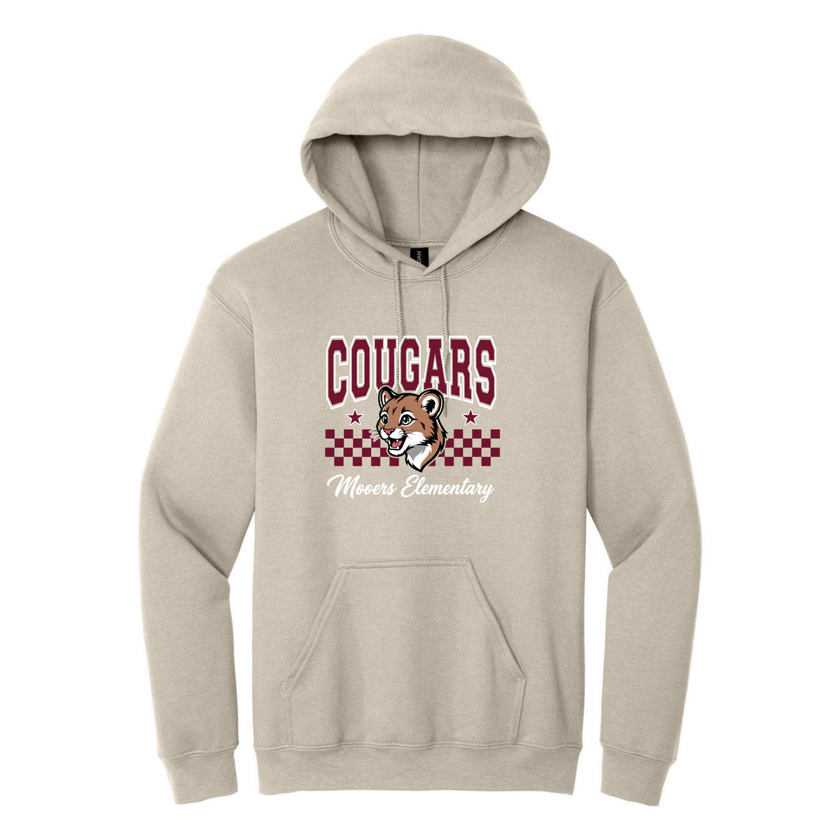 Cobras Teacher Hoodie — Sand, Logo 5, front