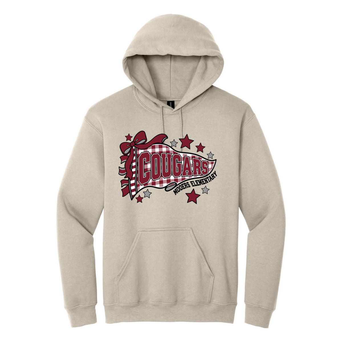 Cobras Teacher Hoodie — Sand, Logo 3, front