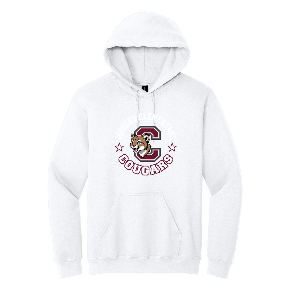 Cobras Teacher Hoodie — White, Logo 1, front