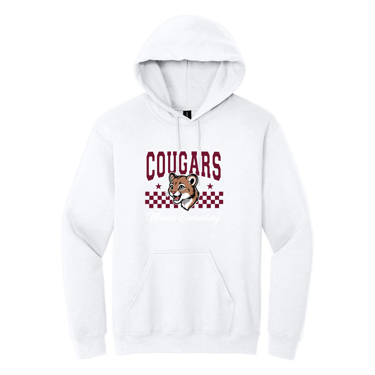 Cobras Teacher Hoodie — White, Logo 5, front
