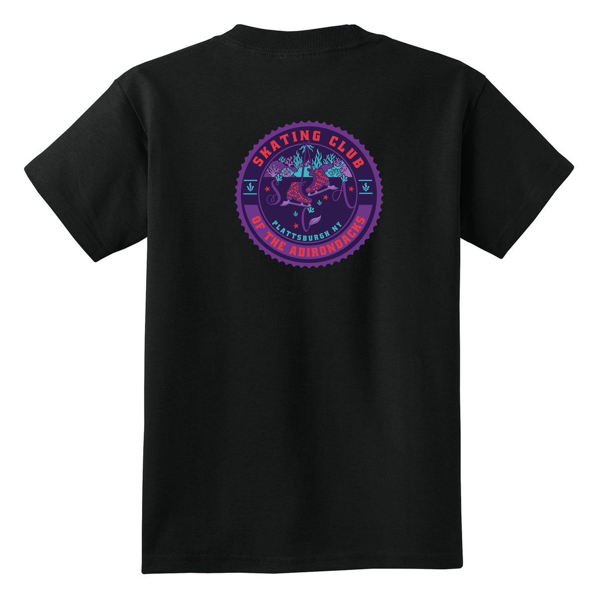 Youth Core Cotton Tee — Jet Black, back