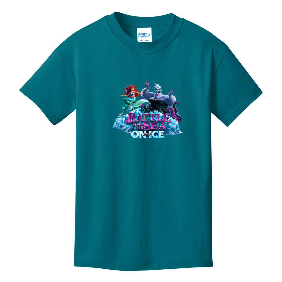 Youth Core Cotton Tee — Teal, front