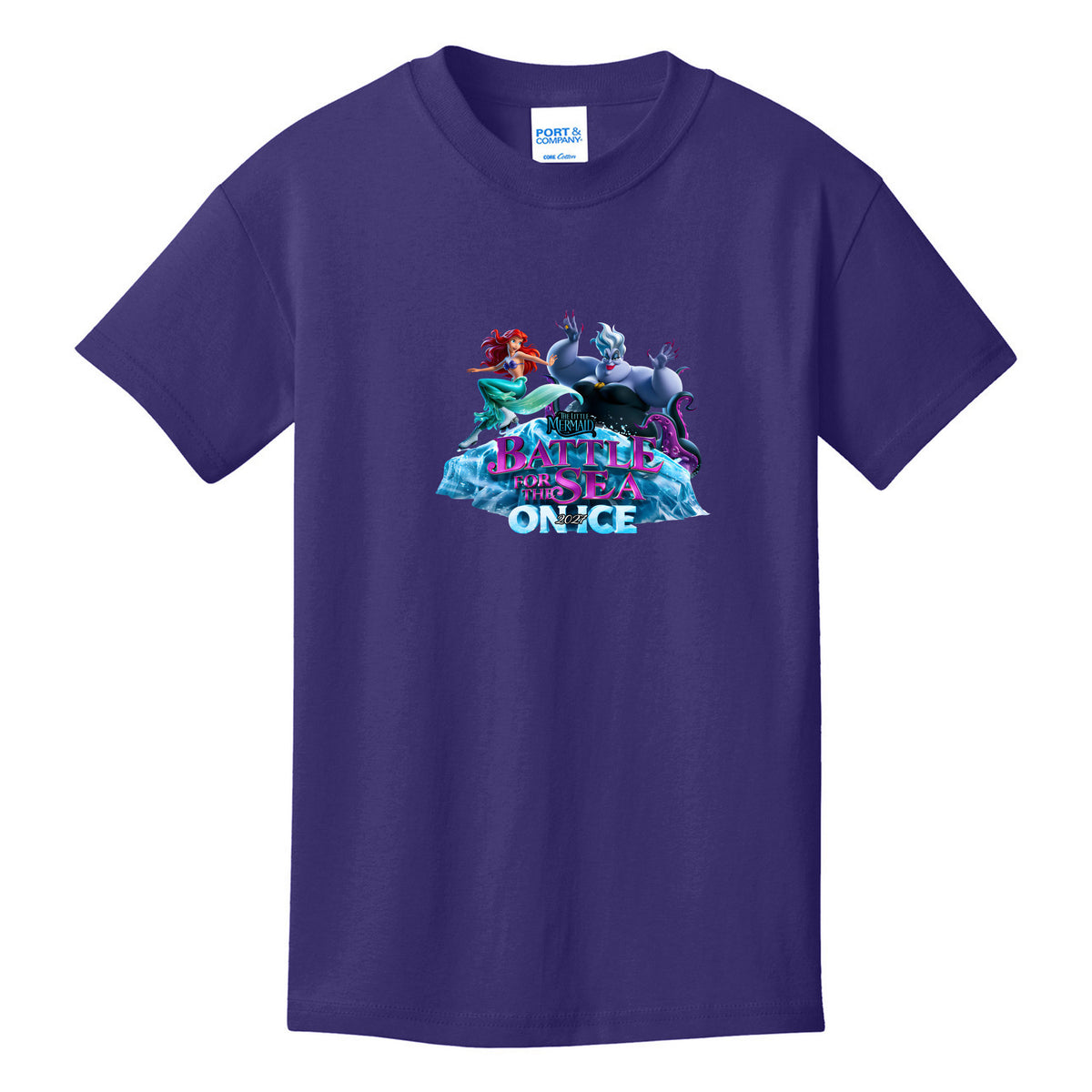 Youth Core Cotton Tee — Team Purple, front