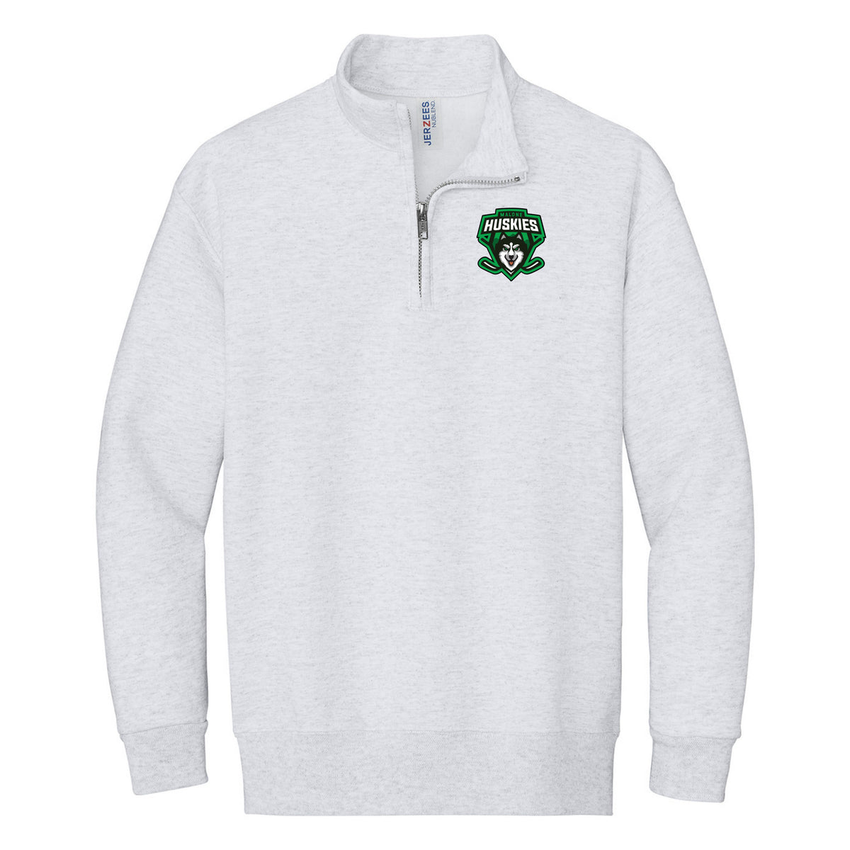 Jerzees Youth NuBlend 1/4-Zip Cadet Collar Sweatshirt — Ash, front