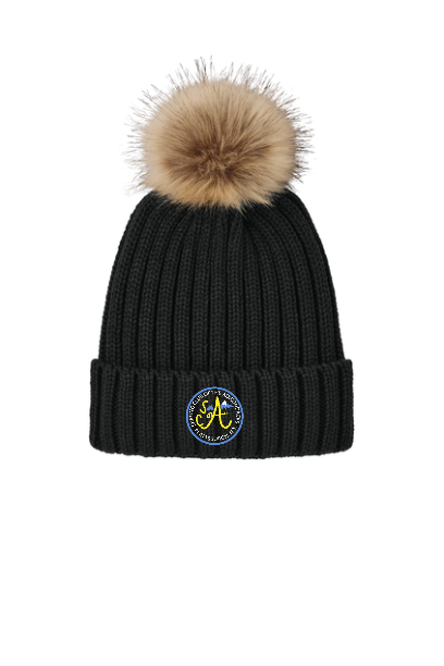 Faux Fur Pom Beanie