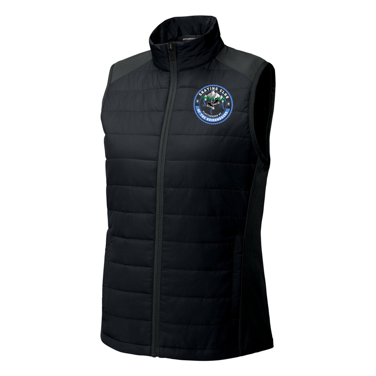 Women's Teknical Hybrid Vest — Black, Logo 1, front
