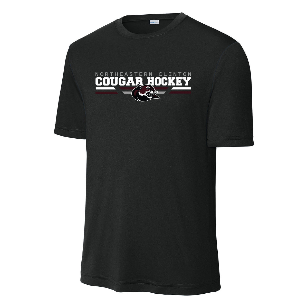 Cougars Sport-Tek PosiCharge Competitor Tee — Black, front