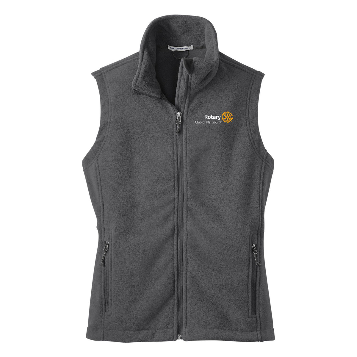 Embroidered Women's Value Fleece Vest — Iron Grey, front