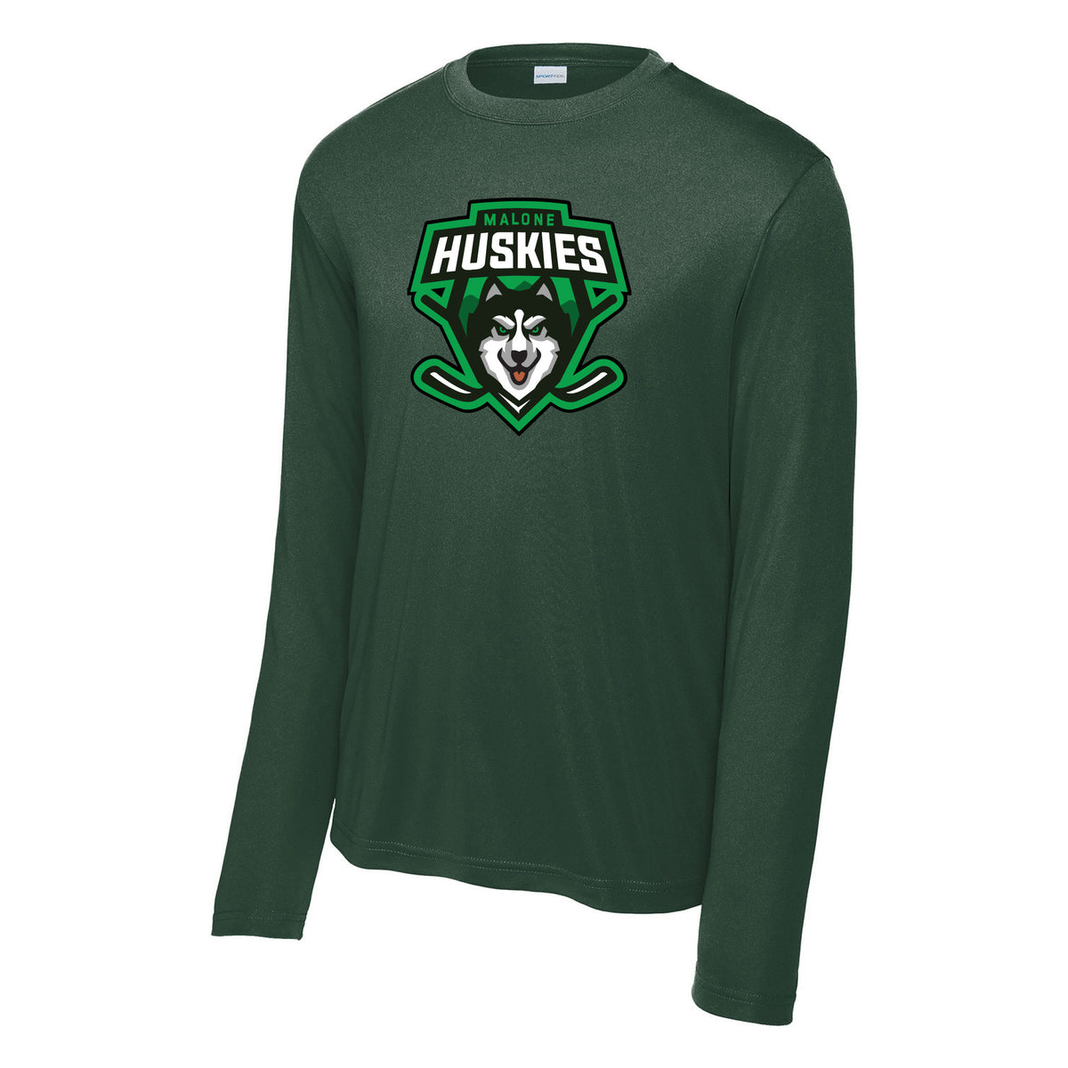 Sport-Tek Long Sleeve PosiCharge Competitor Tee — Forest Green, front