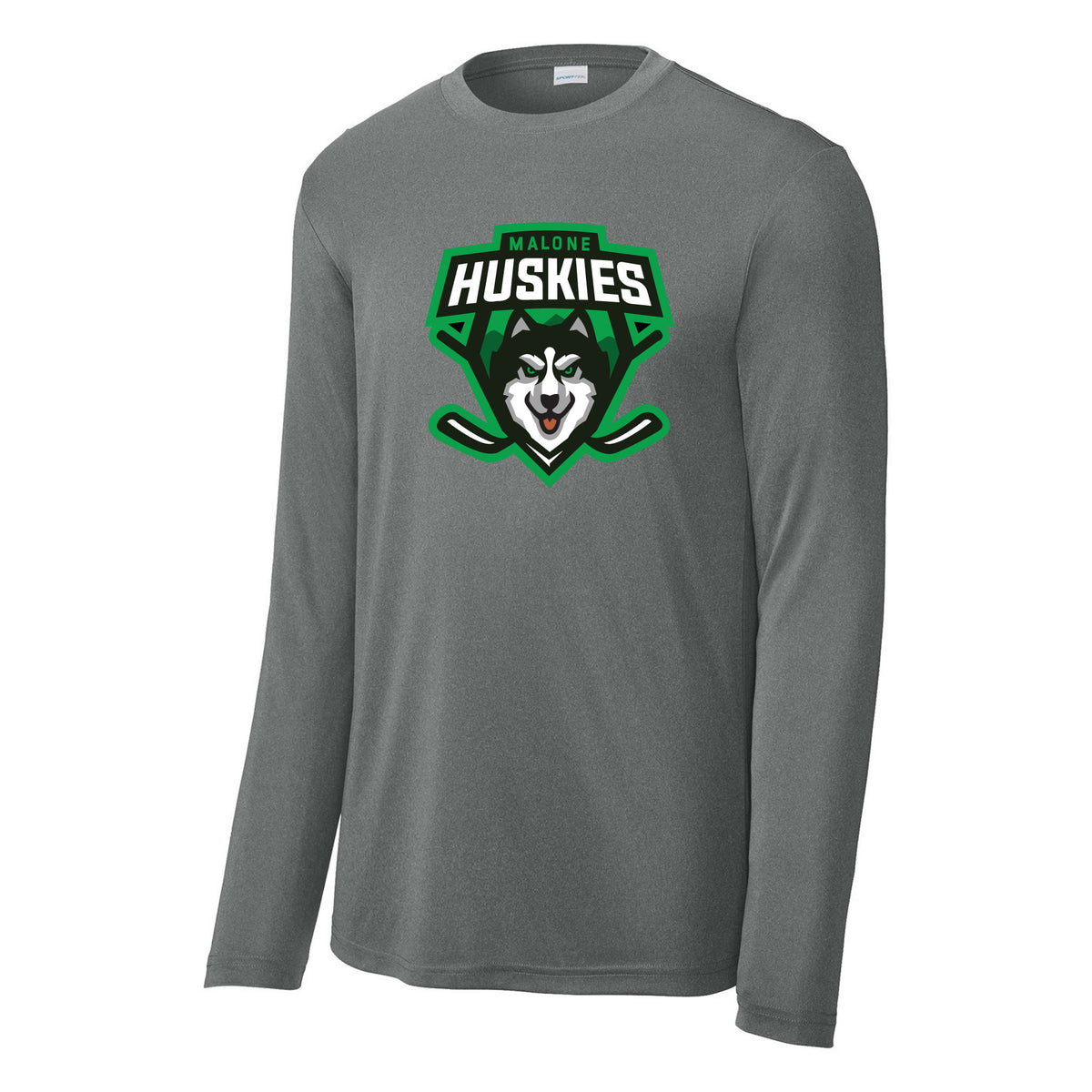 Sport-Tek Long Sleeve PosiCharge Competitor Tee — Iron Grey Heather, front