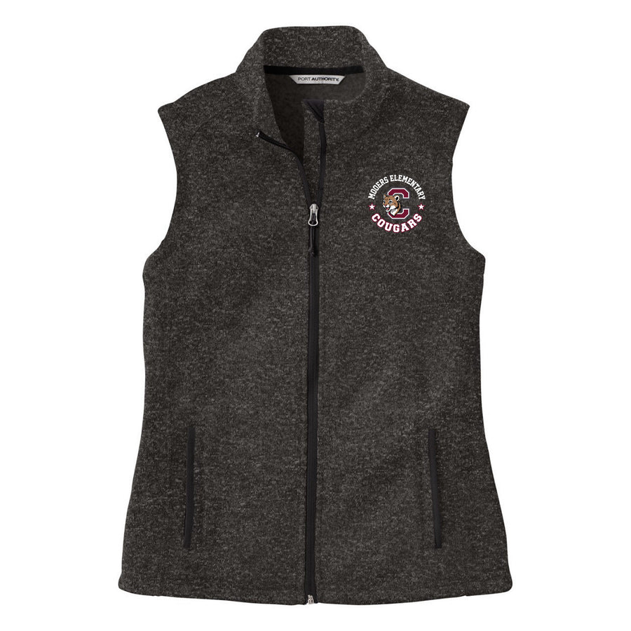 Embroidered Women's Sweater Fleece Vest