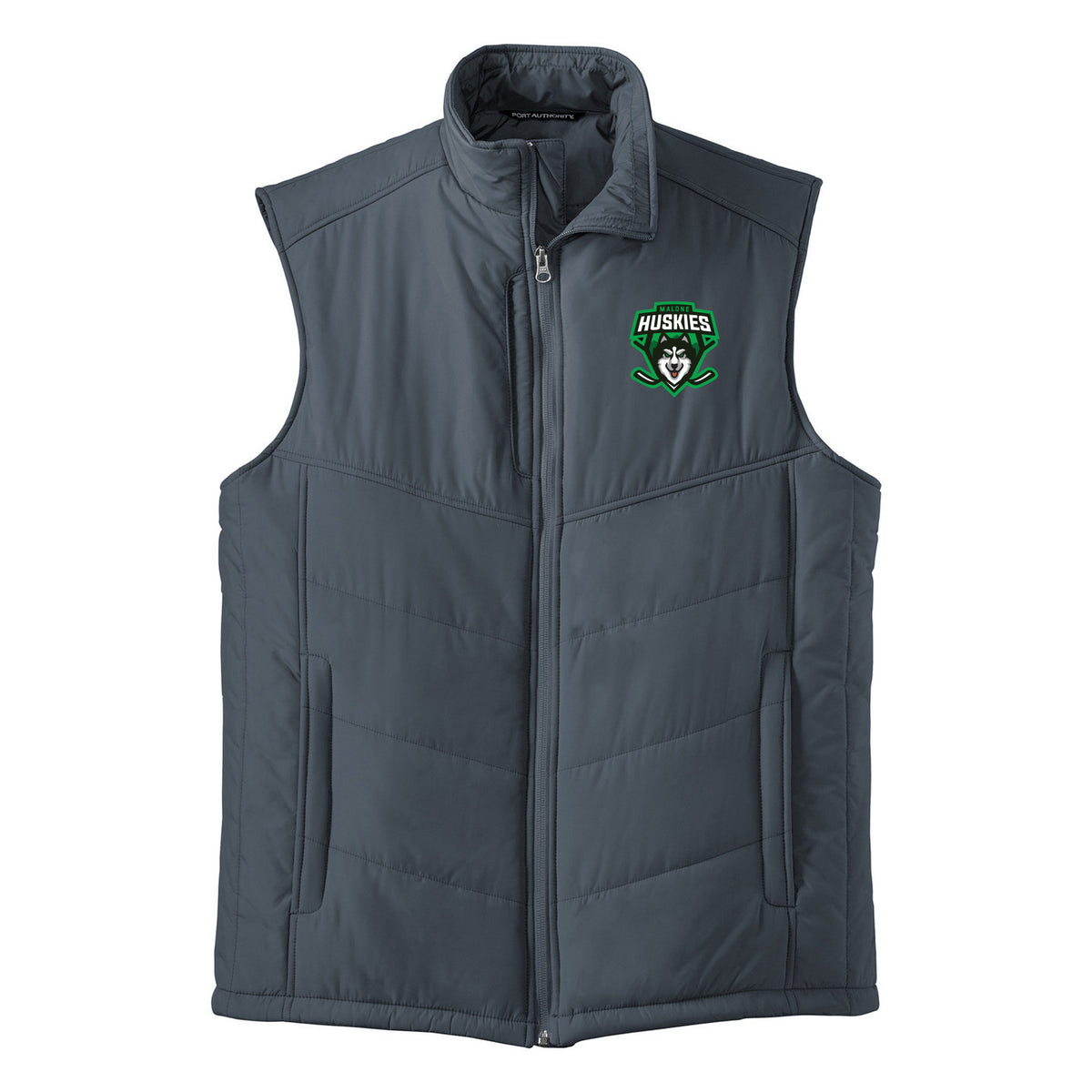 Port Authority Puffy Vest — Dark Slate, front