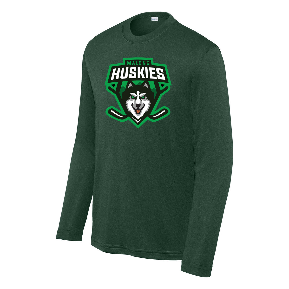 Sport-Tek Youth Long Sleeve PosiCharge Competitor Tee — Forest Green, front
