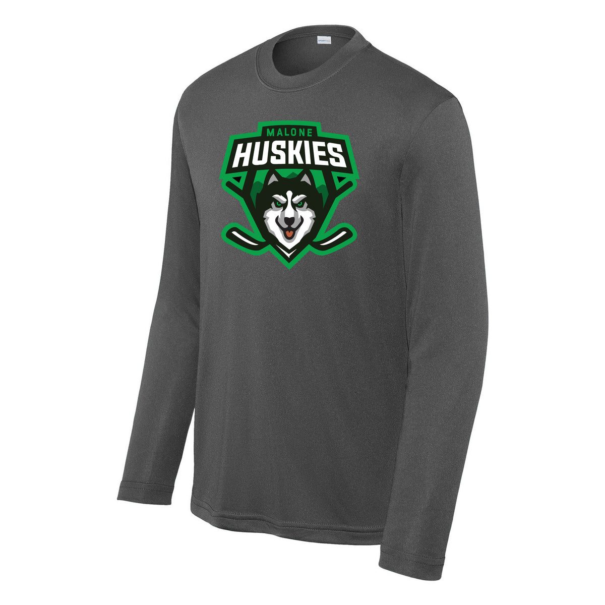 Sport-Tek Youth Long Sleeve PosiCharge Competitor Tee — Iron Grey, front