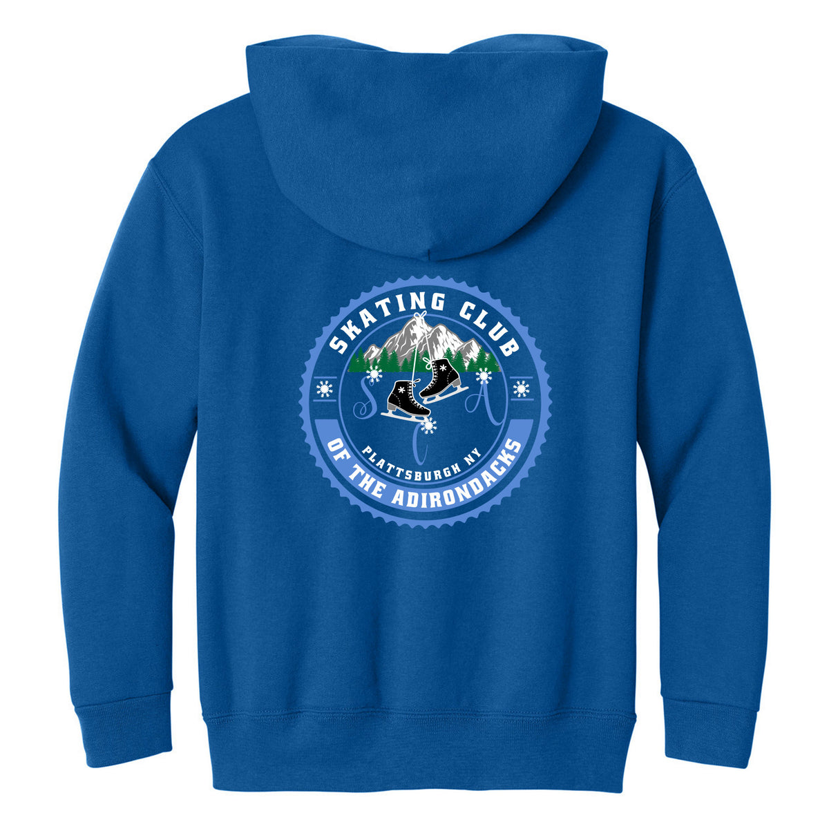 Jerzees - Youth NuBlend Pullover Hooded Sweatshirt — Royal, Logo 1, back