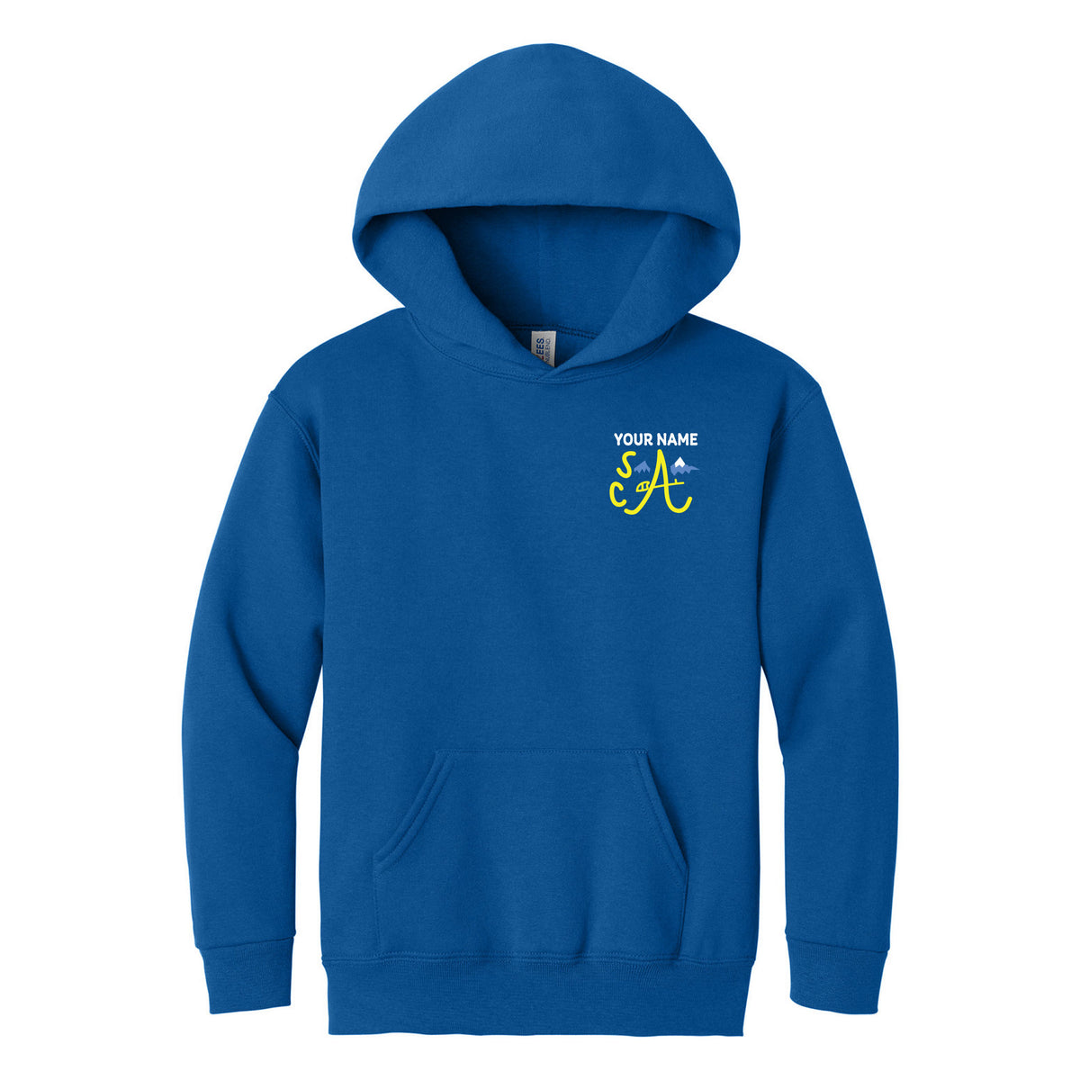 Jerzees - Youth NuBlend Pullover Hooded Sweatshirt — Royal, Logo 2, front