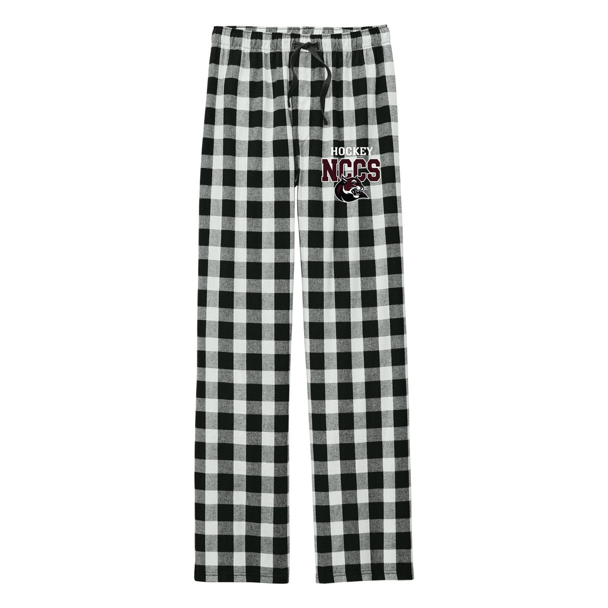 District Flannel Plaid Pant — Black/ White Buffalo Check, front