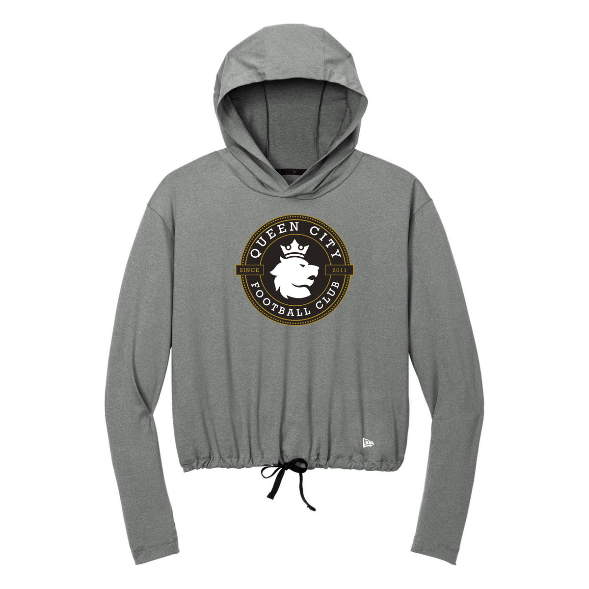 New Era Women's Power Long Sleeve Hoodie — Shadow Grey Heather, front