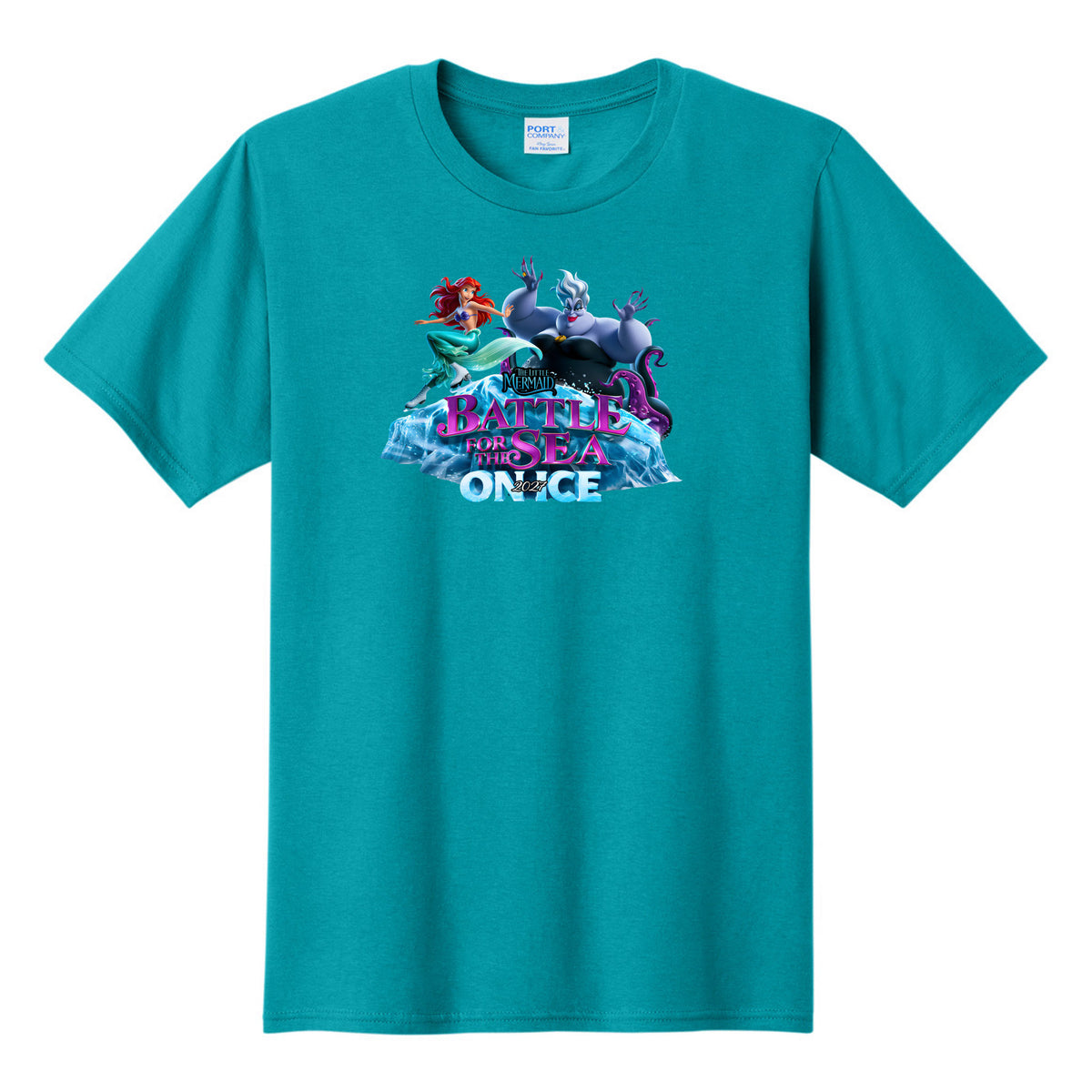 Adult Fan Favorite Tee — Bright Aqua, front