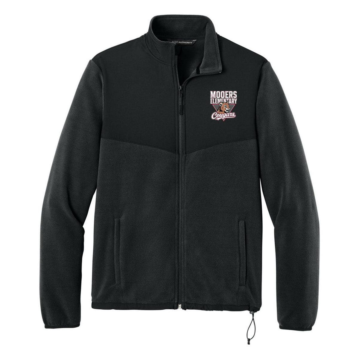 Port Authority Therma-Tek Fleece Jacket — Black, Logo 2, front