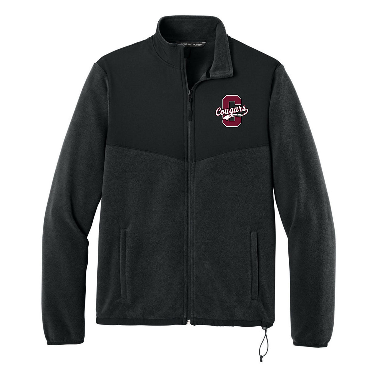 Port Authority Therma-Tek Fleece Jacket — Black, C Logo, front