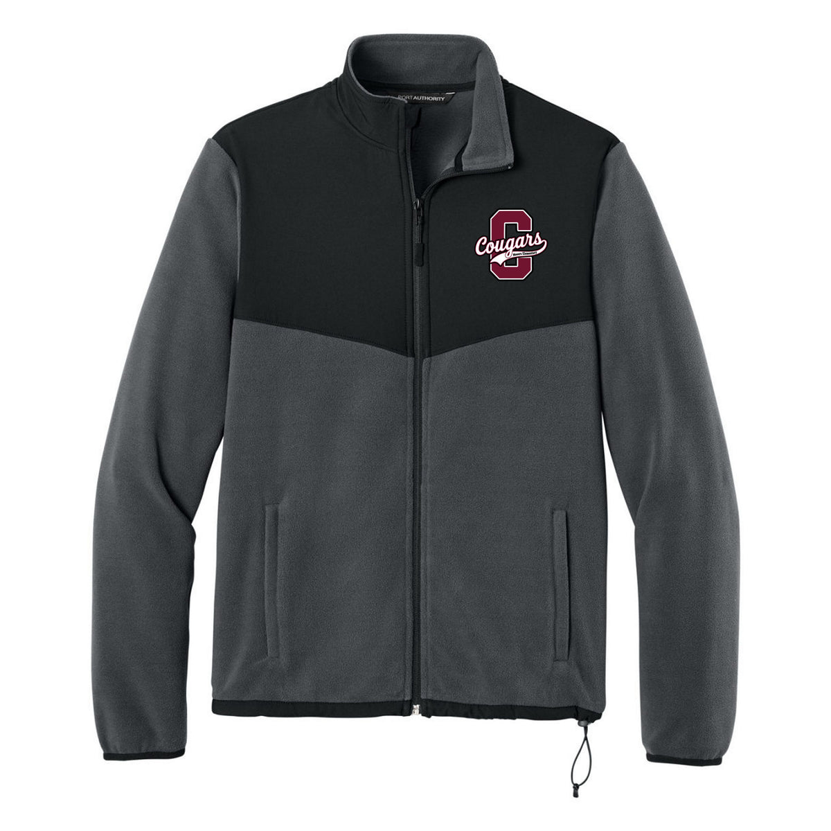 Port Authority Therma-Tek Fleece Jacket — Iron Grey/ Black, C Logo, front