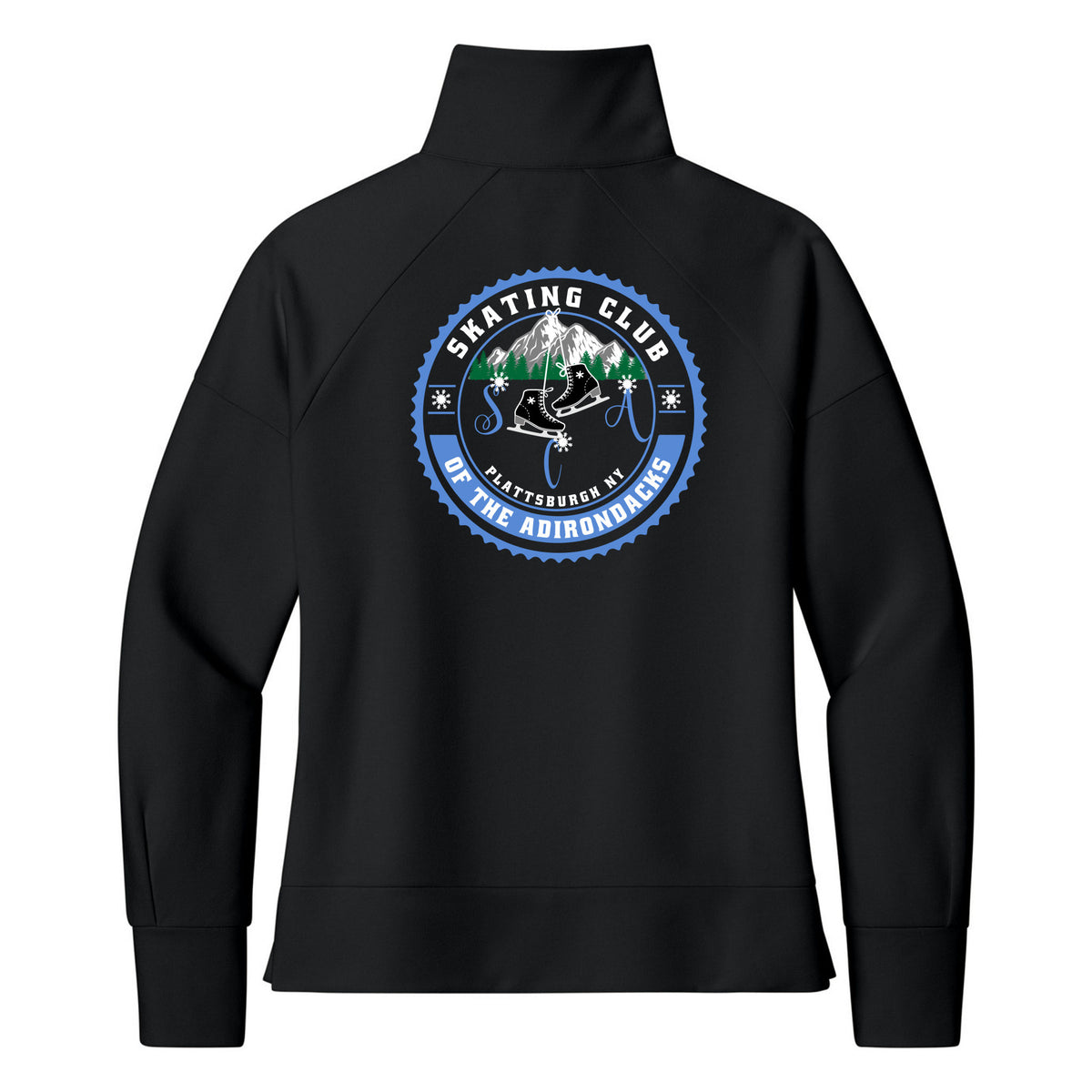 OGIO Women's Luuma 1/2-Zip — Blacktop, Logo 2, back