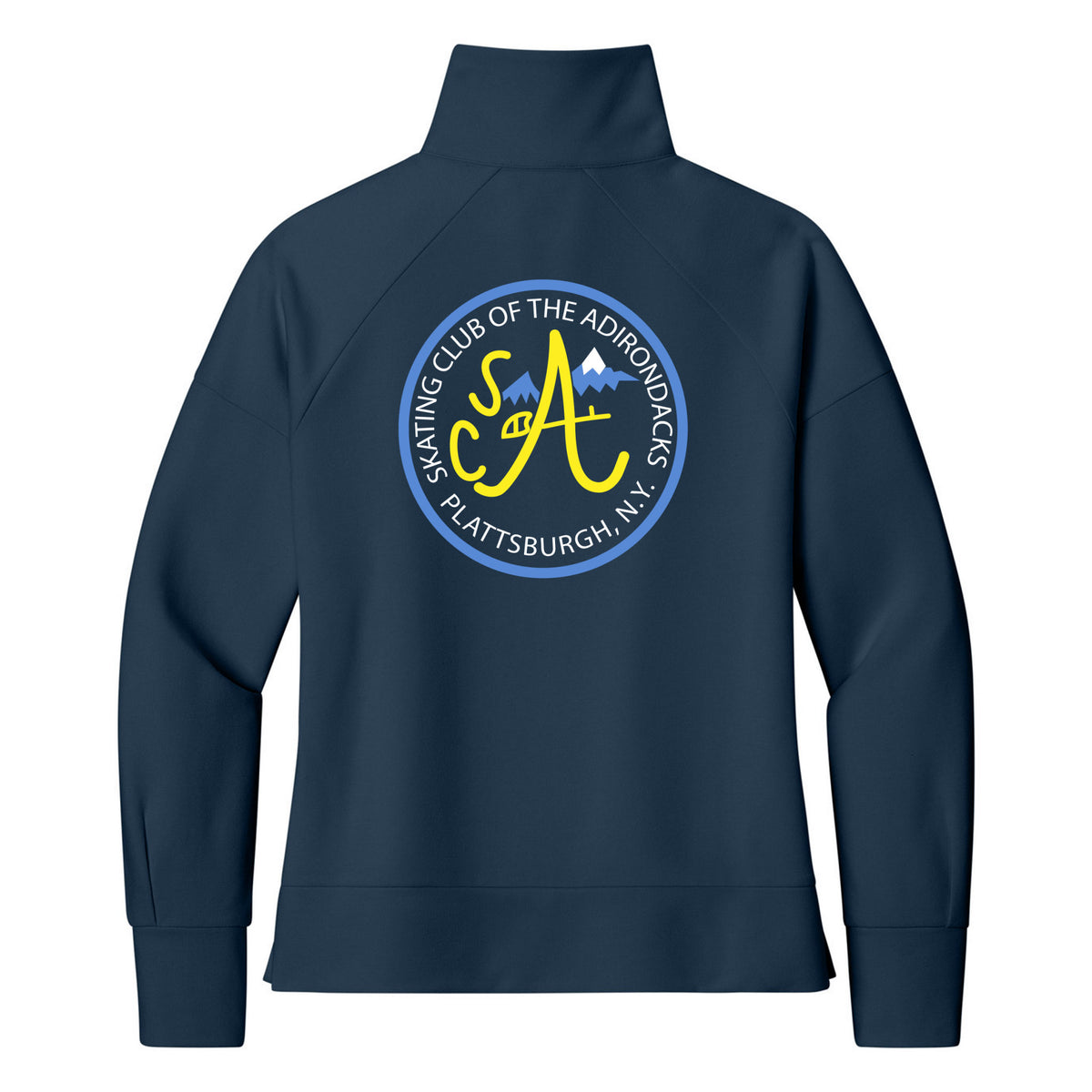 OGIO Women's Luuma 1/2-Zip — River Blue Navy, Logo 1, back