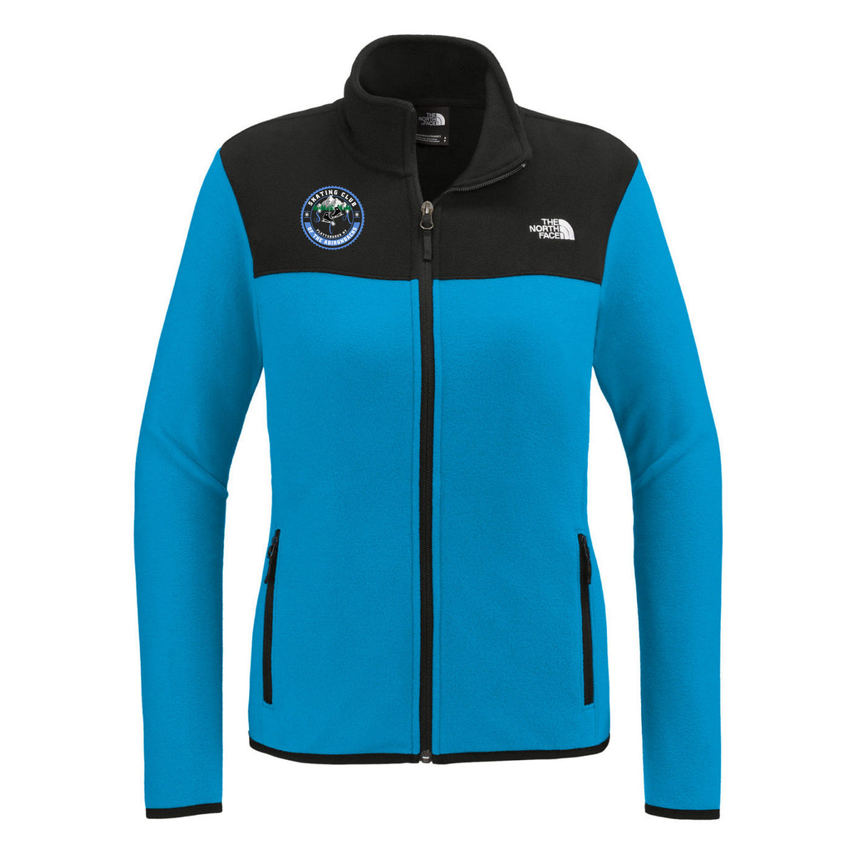 The North Face Women's Glacier Full-Zip Fleece Jacket — Hero Blue/ TNF Black, Logo 1, front
