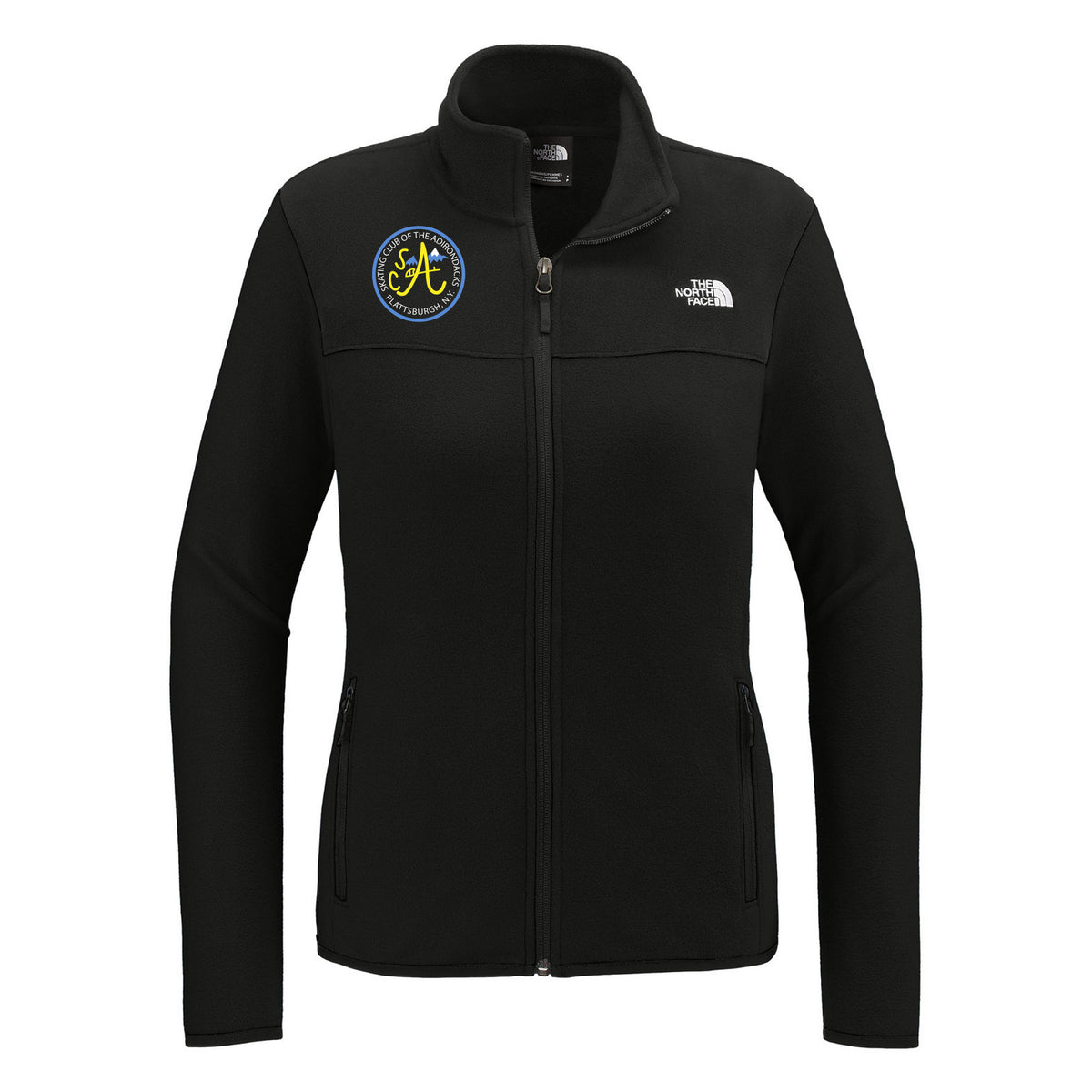 The North Face Women's Glacier Full-Zip Fleece Jacket — TNF Black, Logo 2, front