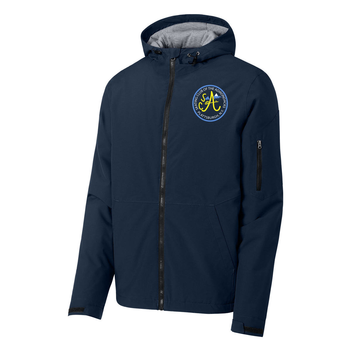 Sport-Tek Waterproof Insulated Jacket — True Navy, Logo 2, front