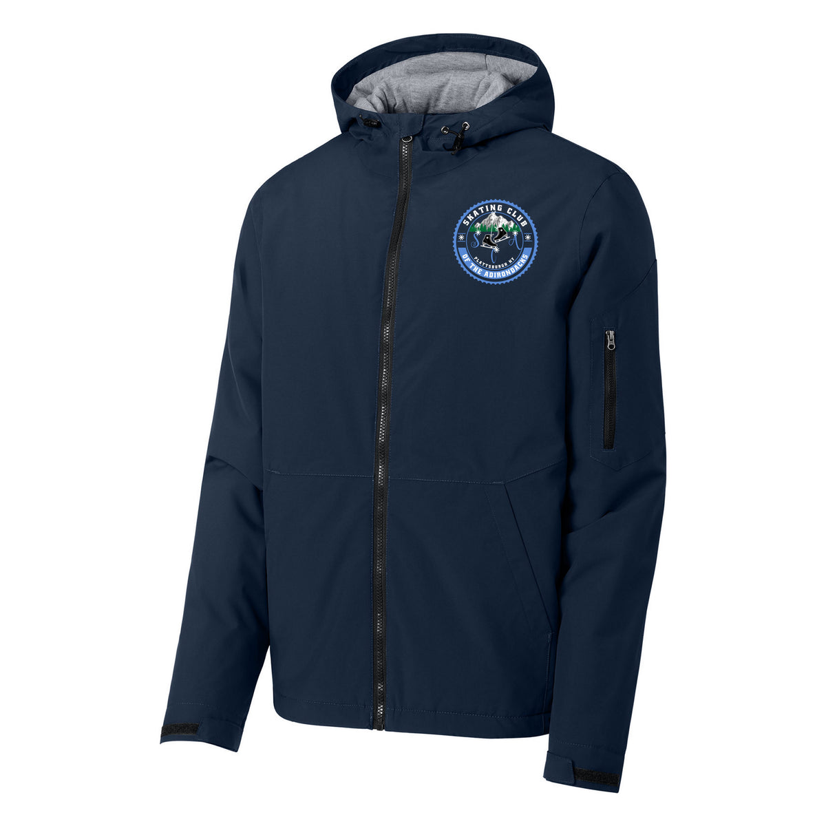 Sport-Tek Waterproof Insulated Jacket — True Navy, Logo 1, front