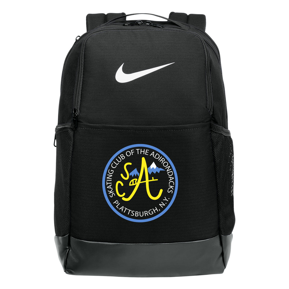 Nike Brasilia Medium Backpack — Black, Logo 2, front