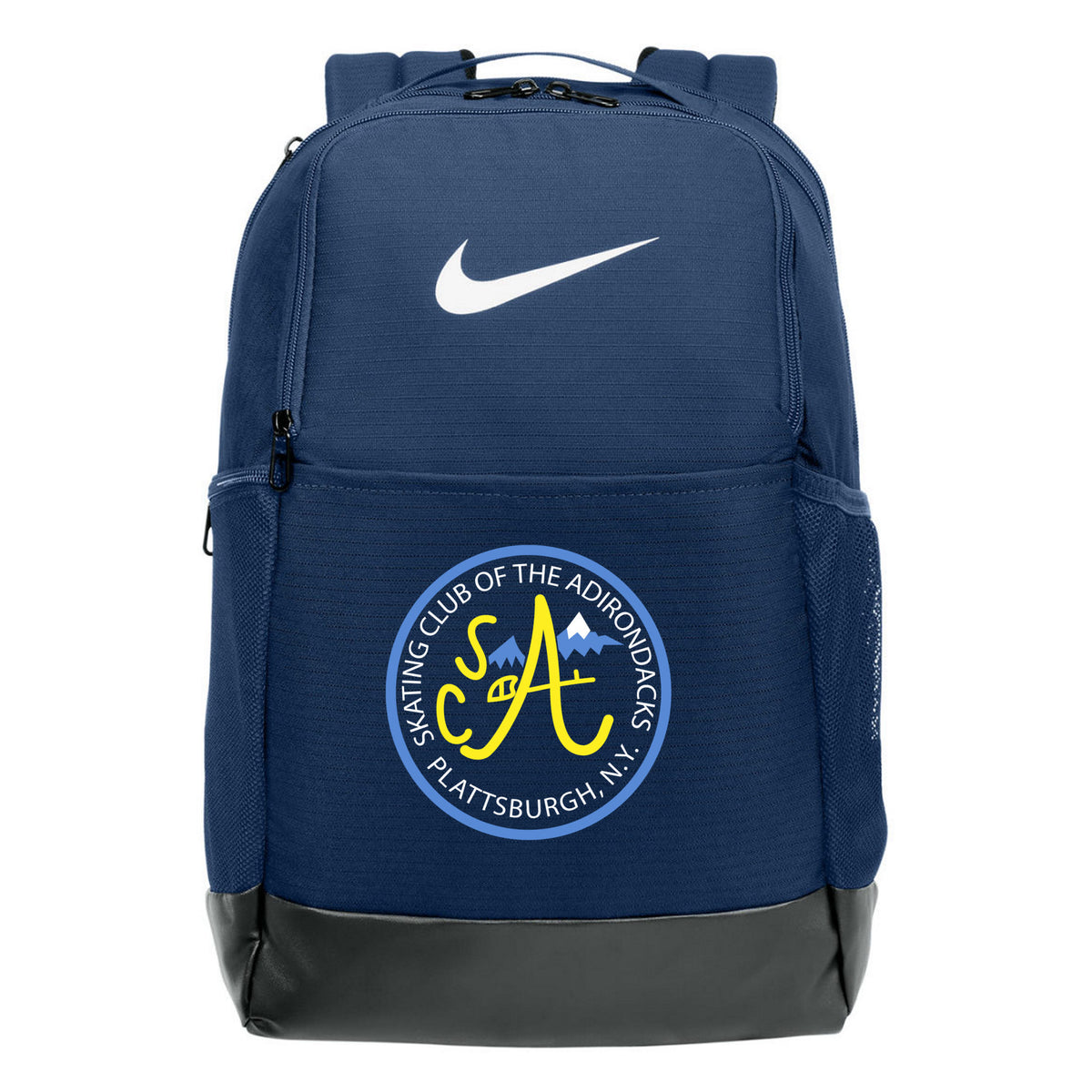 Nike Brasilia Medium Backpack — Midnight Navy, Logo 2, front