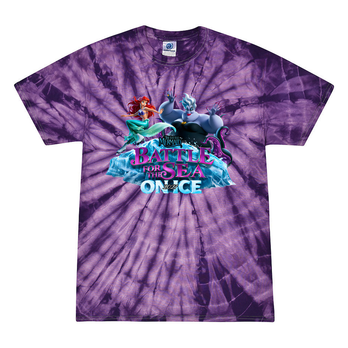 Tie Dyed t-shirt — Spider Purple, front